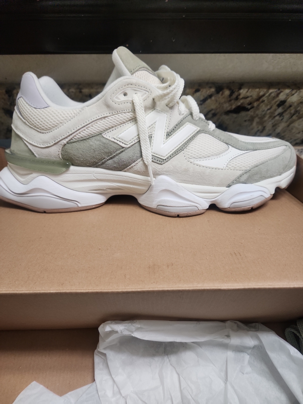 New Balance 9060 Cream & Sage Sneaker